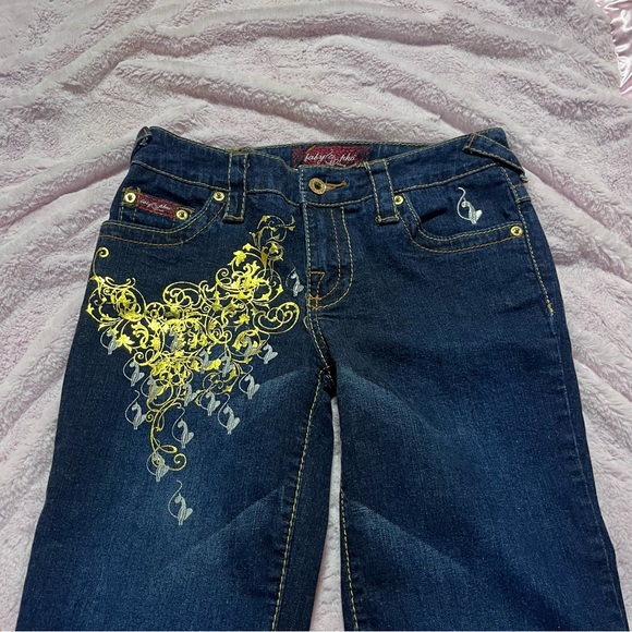 BabyPhat jeans w gold detailing - Picture 2 of 7
